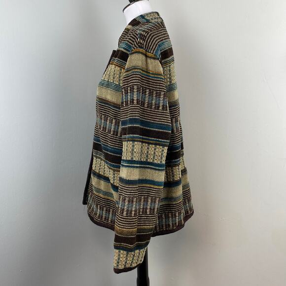 Vintage White Stag Tapestry Jacket Large Cottagecore Gandmacore - Picture 6 of 7